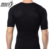 V-Neck Body Short Sleeve Compression T-Shirt - OmniBrace