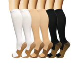 OmniBrace 20-30mmhg Graduated  Compression Socks 3-Pairs - Unisex - OmniBrace